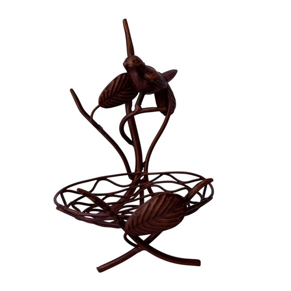 Bird Branch Nest Copper Candle Holder French Country Centerpiece - Picture 4 of 12